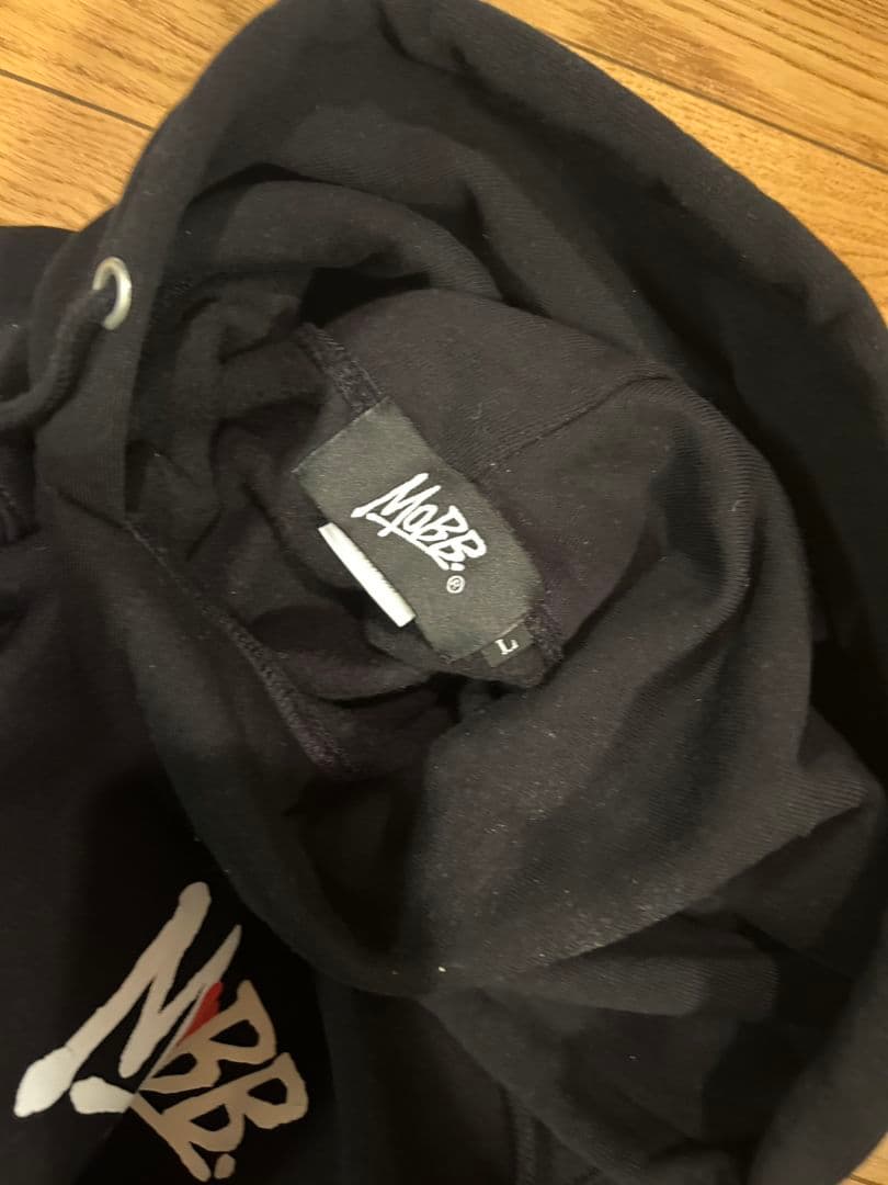 MOBB. ロゴデザイン パーカー Lサイズ 黒