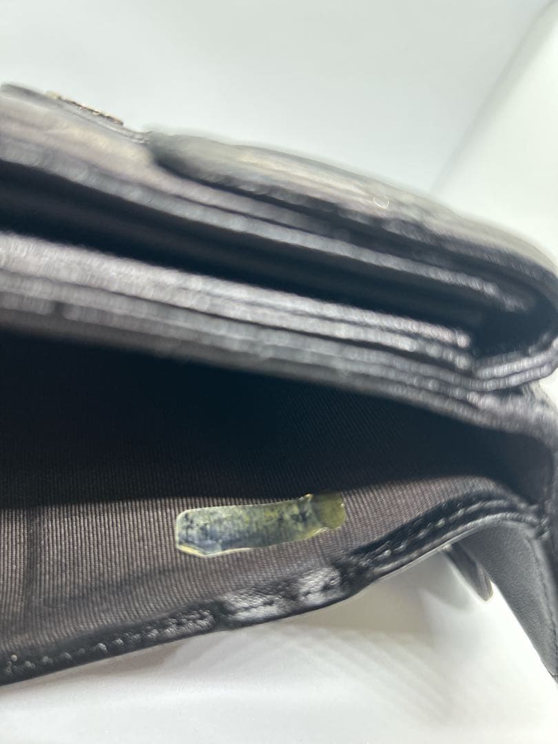 CHANEL ラムスキン　マトラッセ　Wホック　三つ折財布　ケース/434