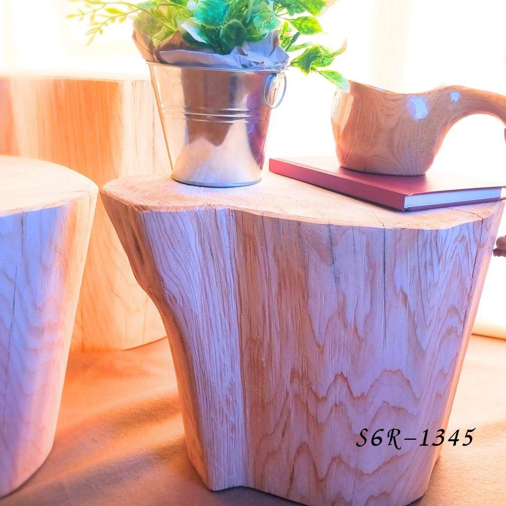 天然アロマ ひのきの切株テーブル 根元末広がり