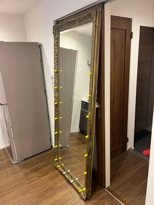 【直接取引限定】※値下げ※アンティーク　立て掛け式鏡