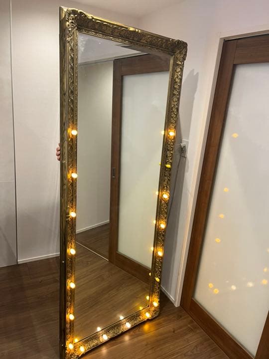 【直接取引限定】※値下げ※アンティーク　立て掛け式鏡