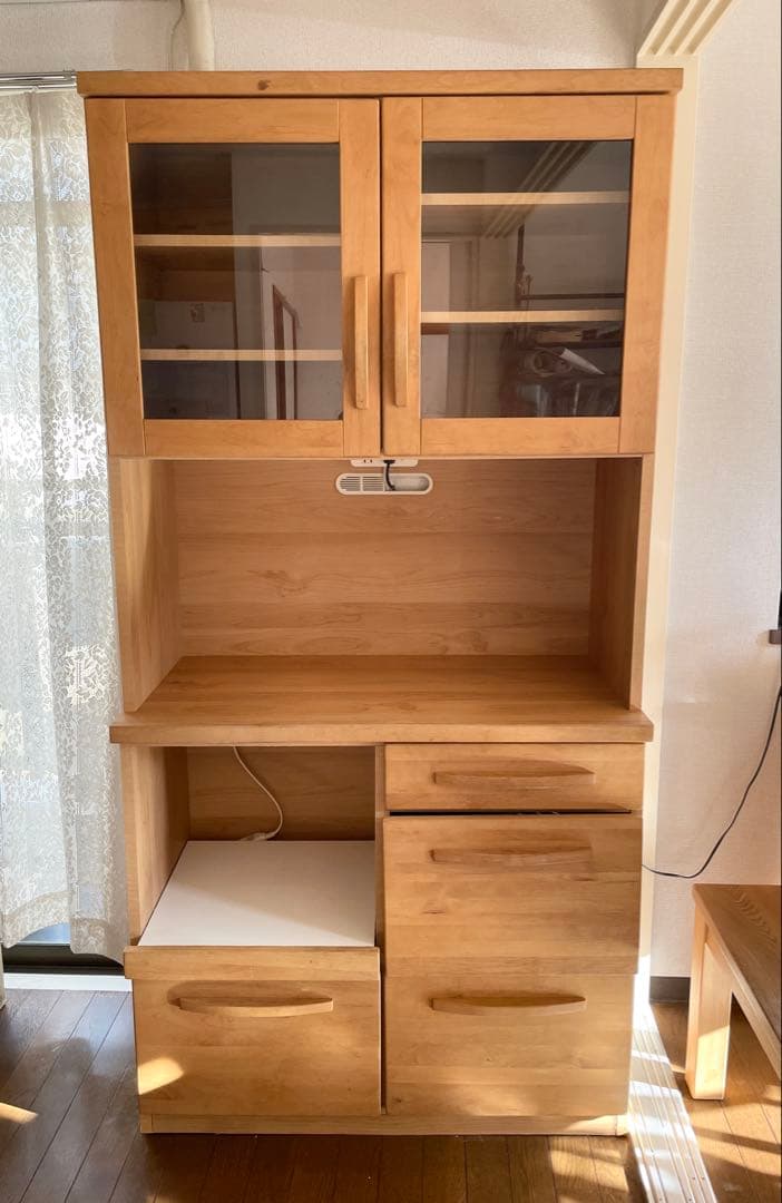 木製キッチン収納キャビネット　カントリー調