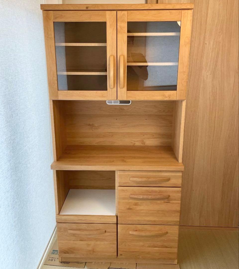 木製キッチン収納キャビネット　カントリー調