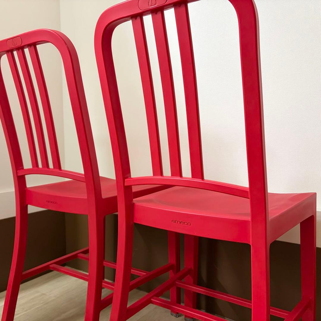 EMECO エメコ 111 ネイビーチェア 27万 コカコーラ レッド 2脚