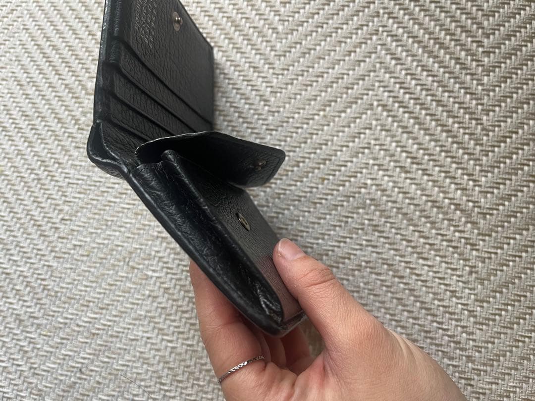 ぽっぽ　Maison Margiela 二つ折り財布 黒