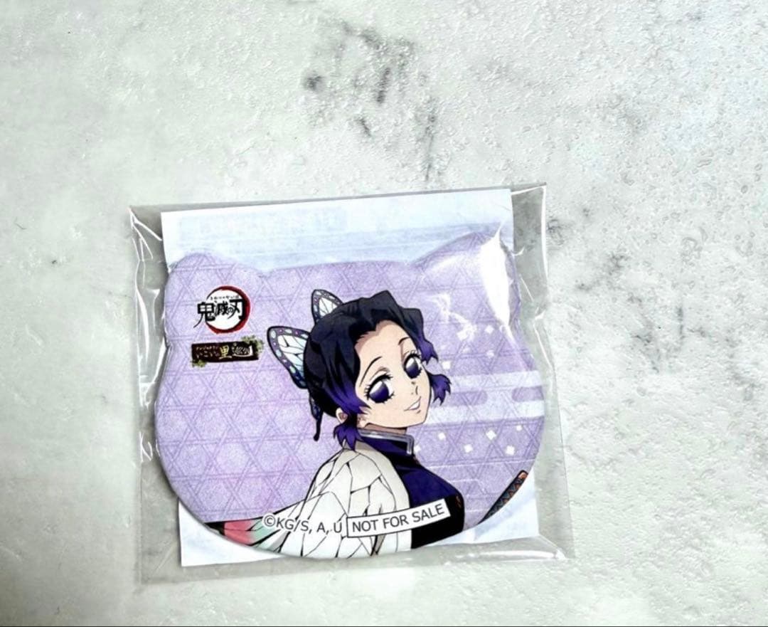 ナンジャタウン 鬼滅の刃 ねこ型缶バッジ　胡蝶しのぶ