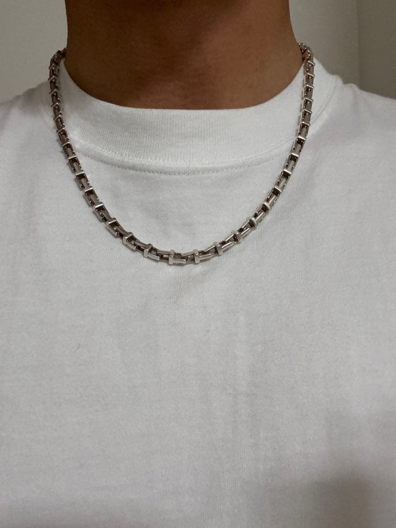 l　　　Tiffany Tナローチェーンネックレス シルバー ハードウェア