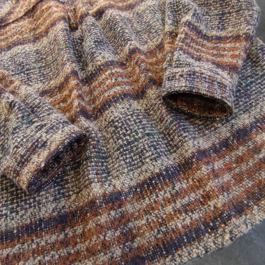 【Karaku 新品タグ付】チェック柄 起毛感 ツイード シャツ メンズXL