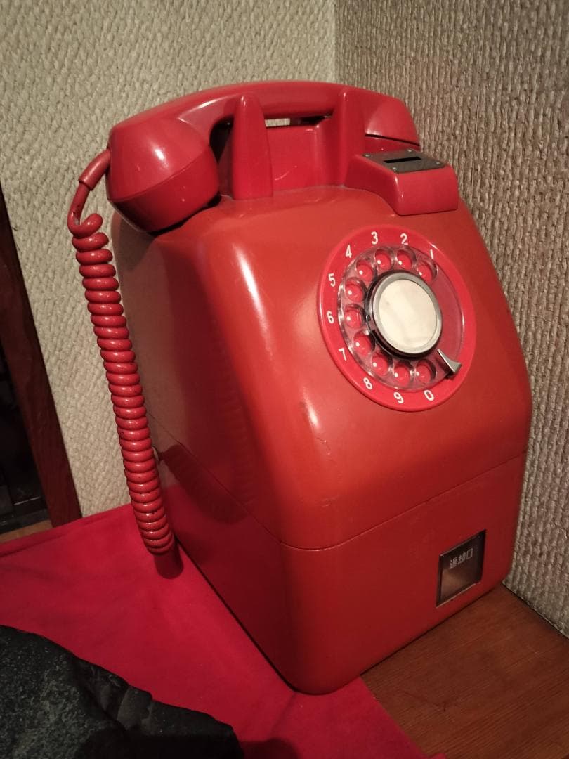 赤電話　昭和レトロ　卓上公衆電話機