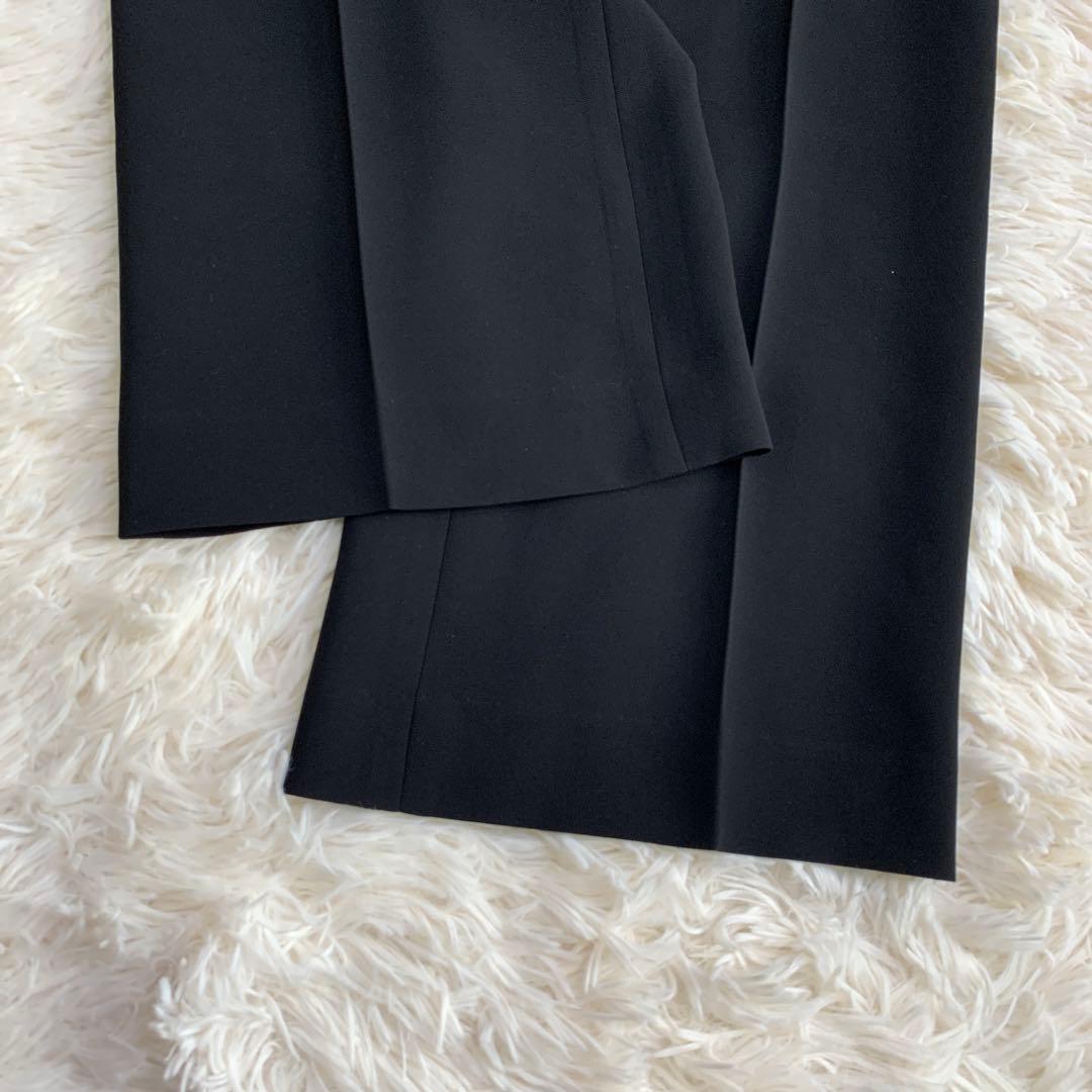極美品✨自由区 トリアセ テーラードジャケット フレアパンツスーツ 黒 40