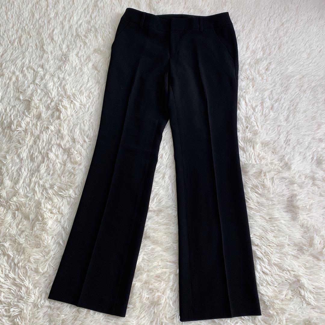 極美品✨自由区 トリアセ テーラードジャケット フレアパンツスーツ 黒 40