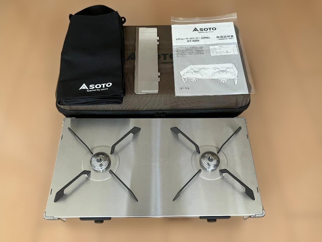 【未使用品】SOTOレギュレーター 2バーナー GRID（収納バッグ付）