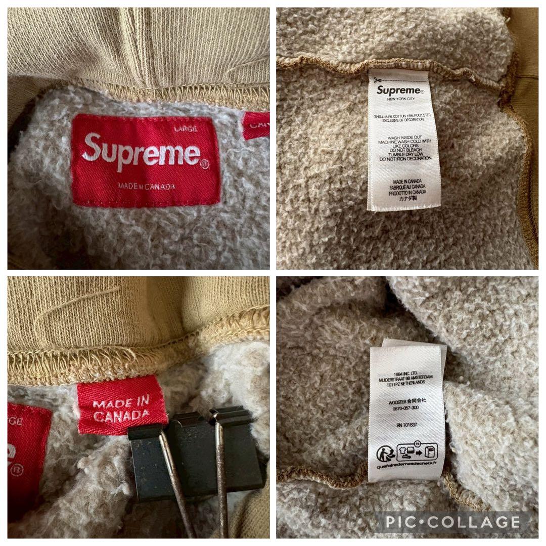 【人気デザイン】シュプリーム　パーカー　Sロゴ　刺繍ロゴ　プルオーバー　L