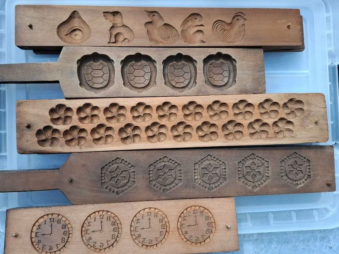 木製和菓子型セット 伝統的デザイン　バラ売りはお問い合わせください