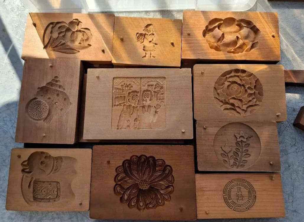 木製和菓子型セット 伝統的デザイン　バラ売りはお問い合わせください