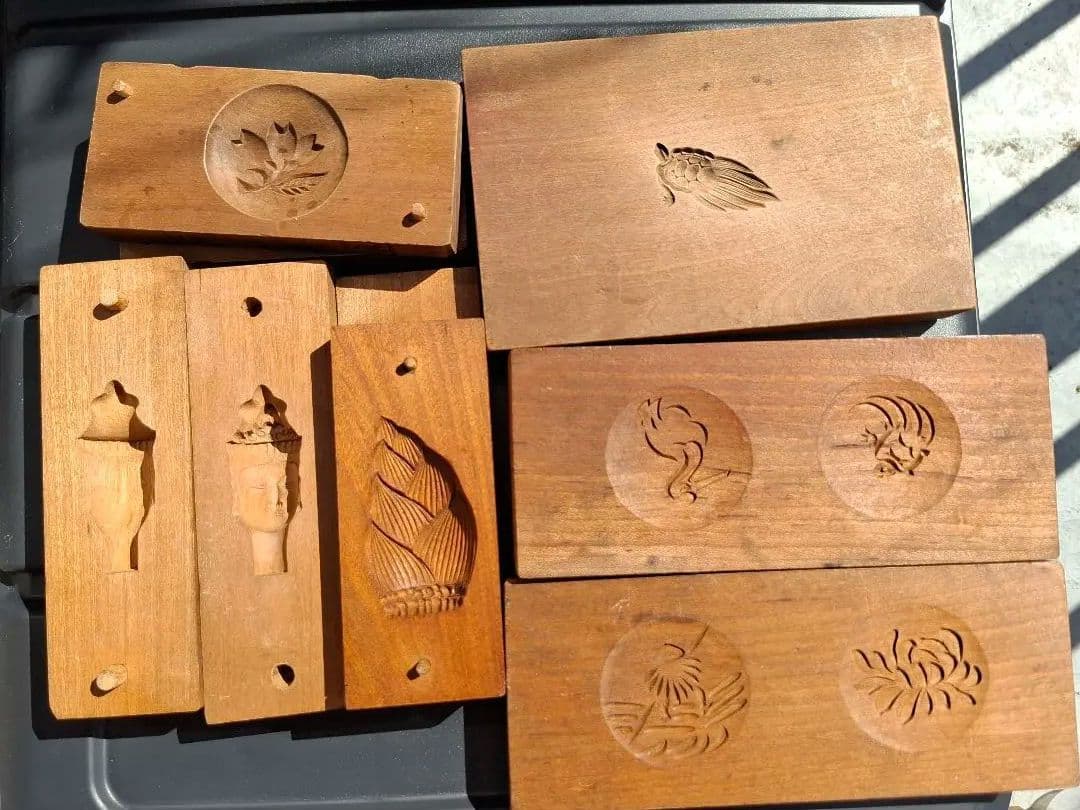 木製和菓子型セット 伝統的デザイン　バラ売りはお問い合わせください