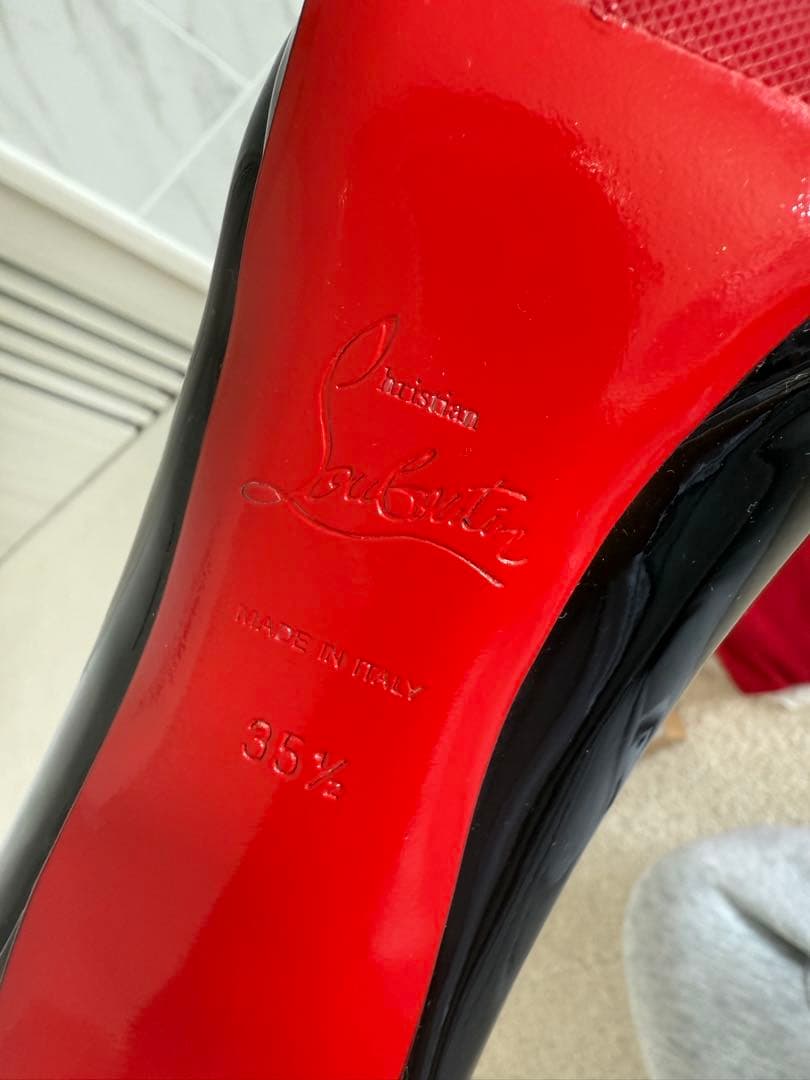極美品Christian Louboutin ブラック ハイヒールサイズ22.5