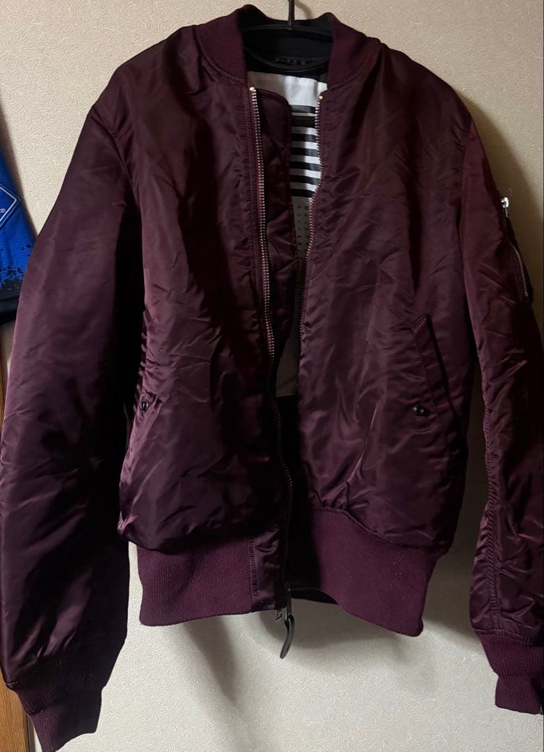 ALPHA MA-1 フライトジャケット リバーシブル　ワインレッドブラック