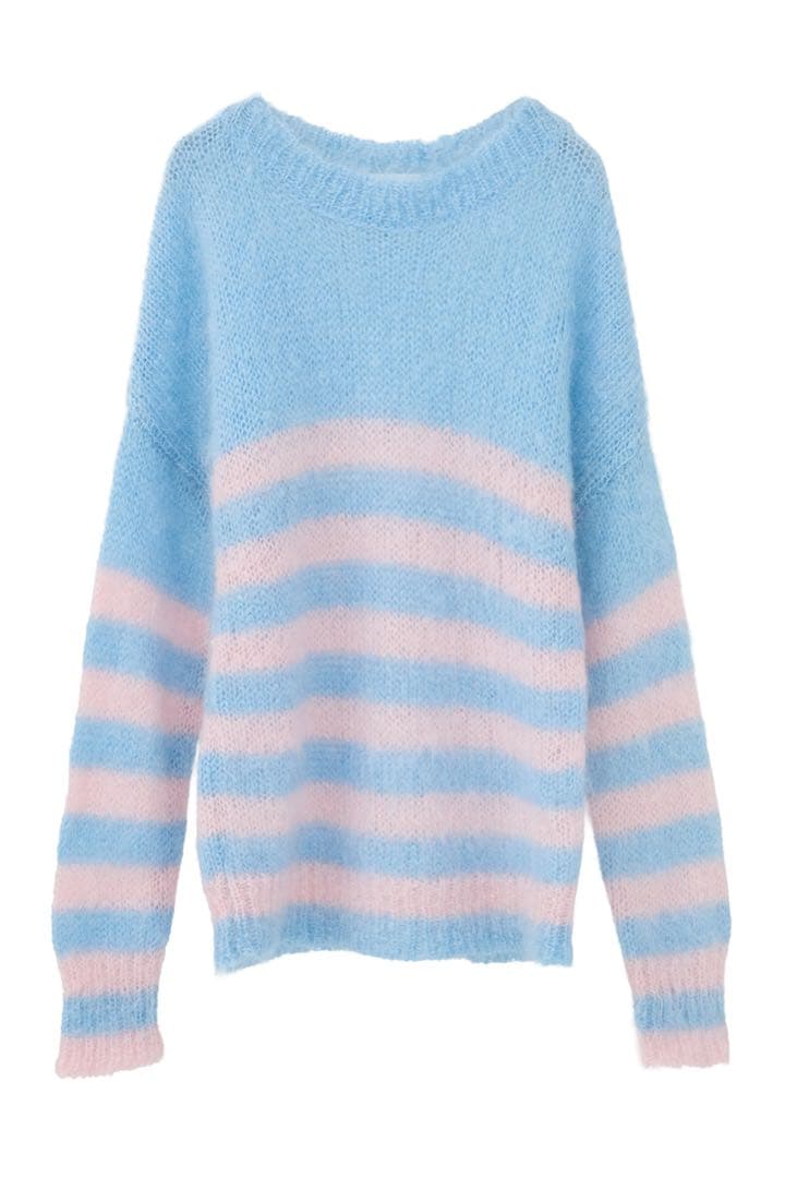 トップス CLANE x FRGMT BORDER MOHAIR KNIT TOPS