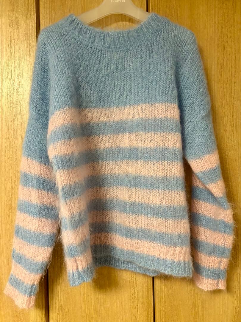 トップス CLANE x FRGMT BORDER MOHAIR KNIT TOPS
