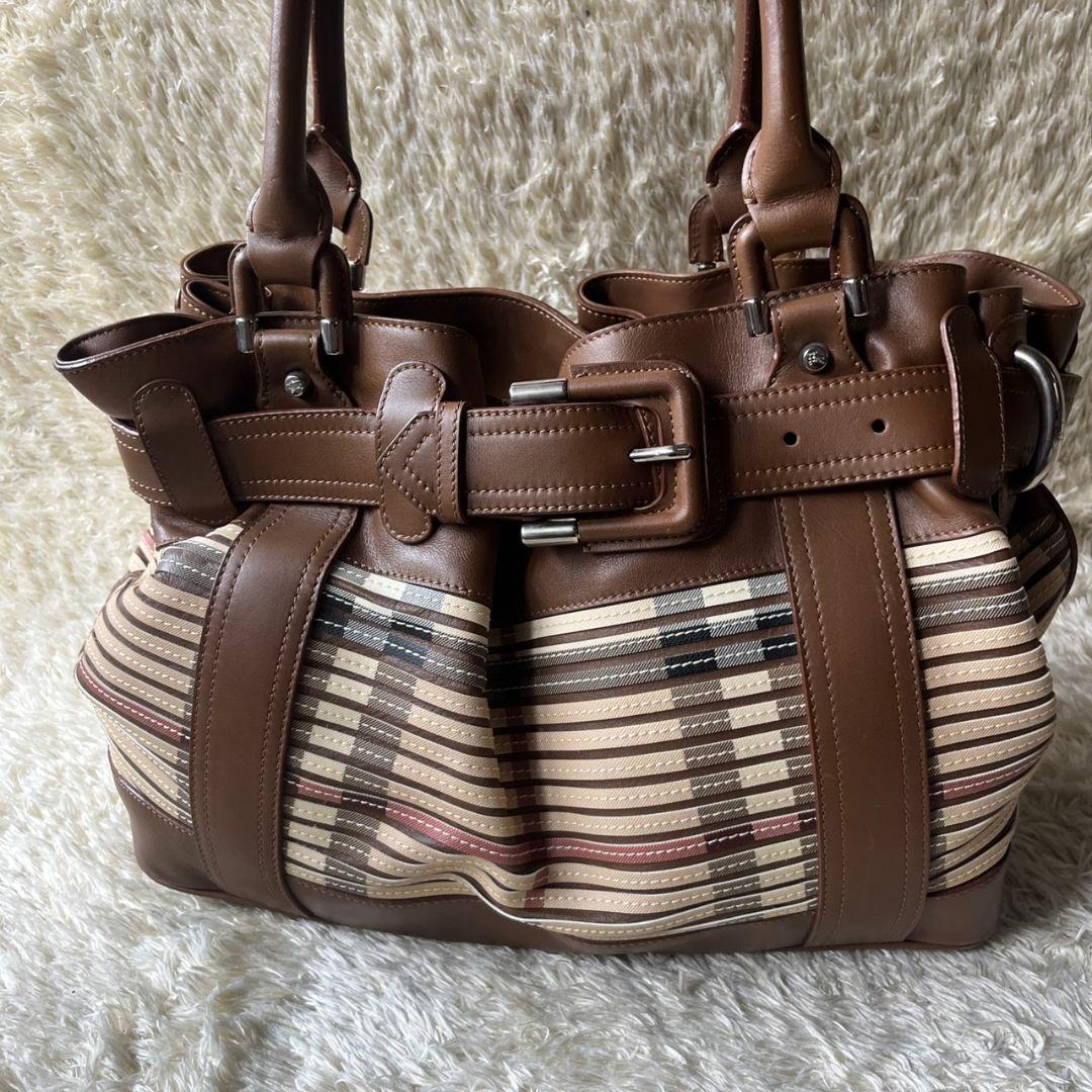 希少　バーバリー　プローサム　トートバッグ　ノバチェック