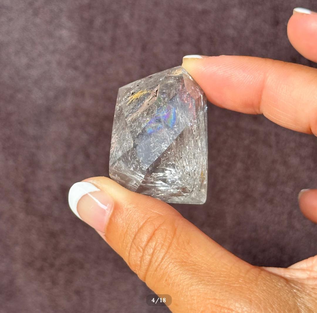 【水入り 水晶】アイリス クォーツ フリーフォーム エンハイドロ リモナイト