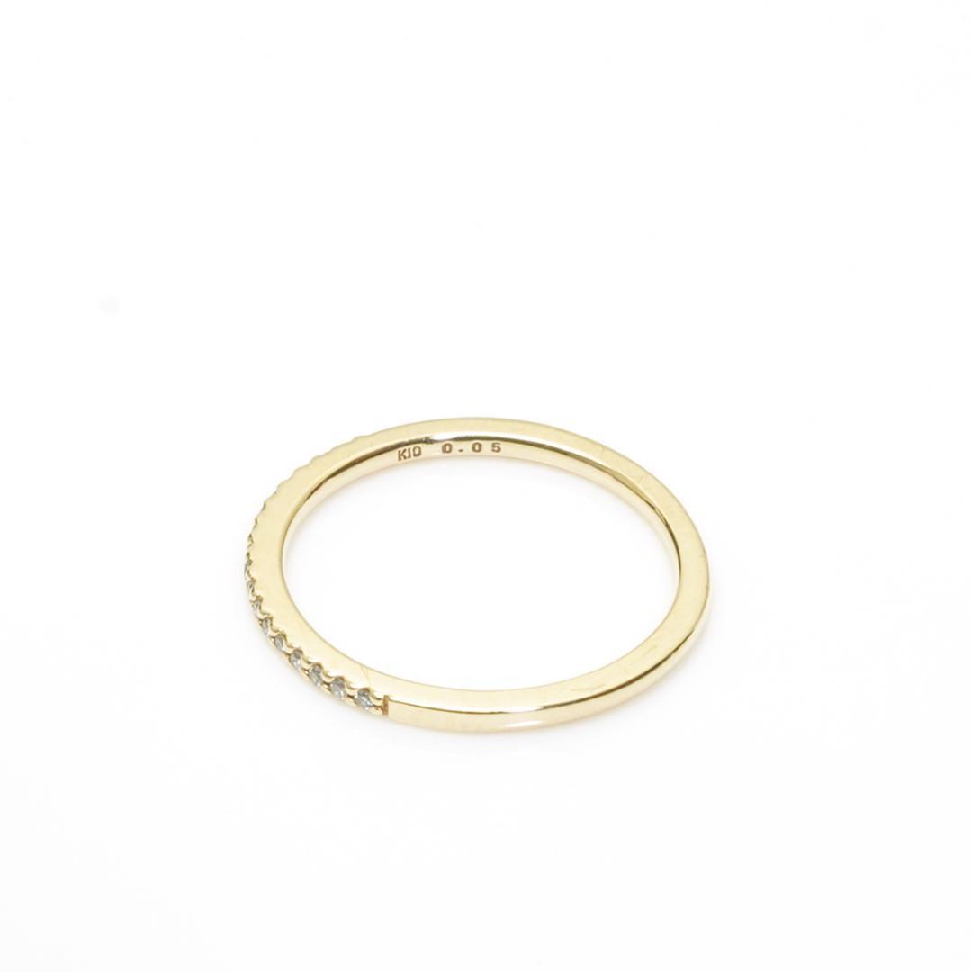 アガット agete K10YG 0.05ct ハーフエタニティ リング 指輪