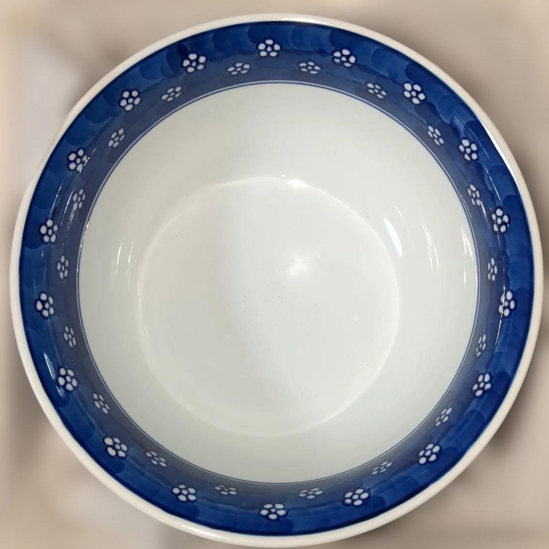 源右衛門　染付梅地紋　麺鉢　大　２個　未使用　箱入り