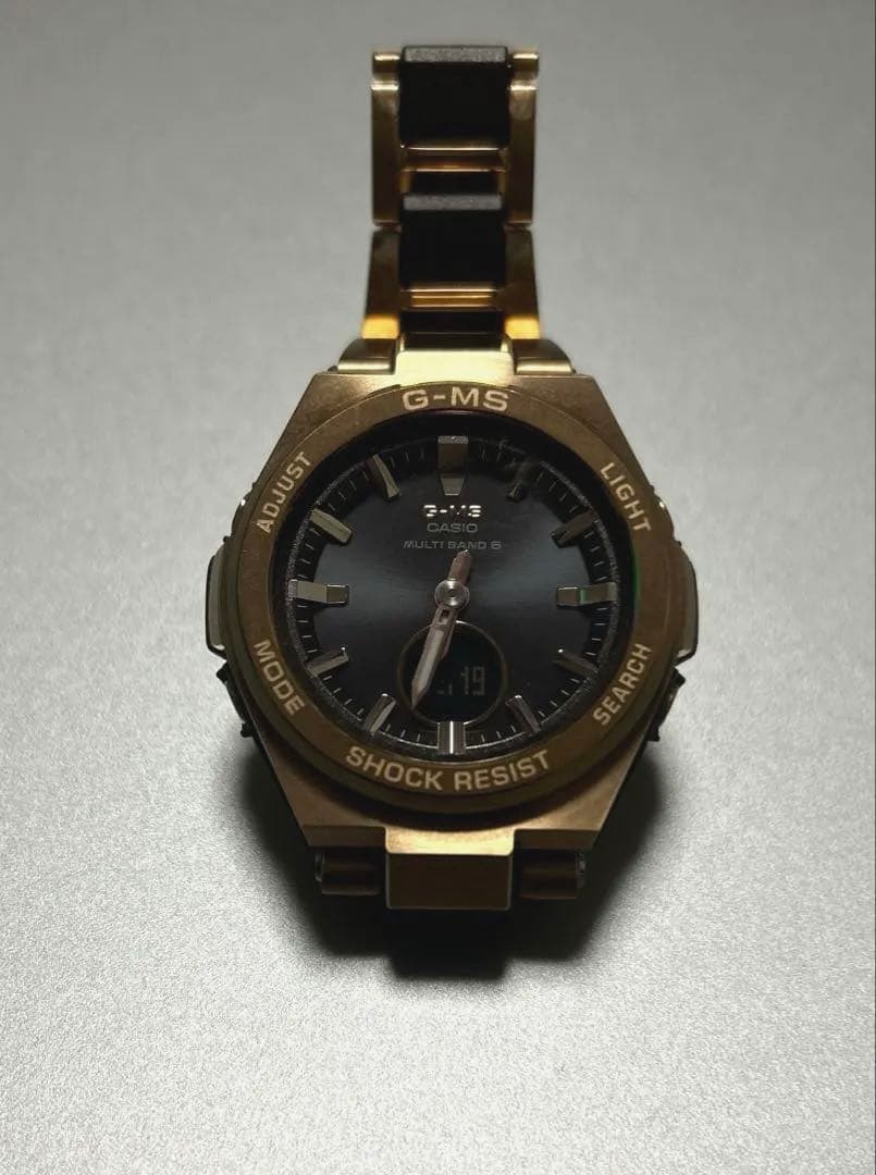 G-MS ゴールド/ブラック 自動巻き腕時計