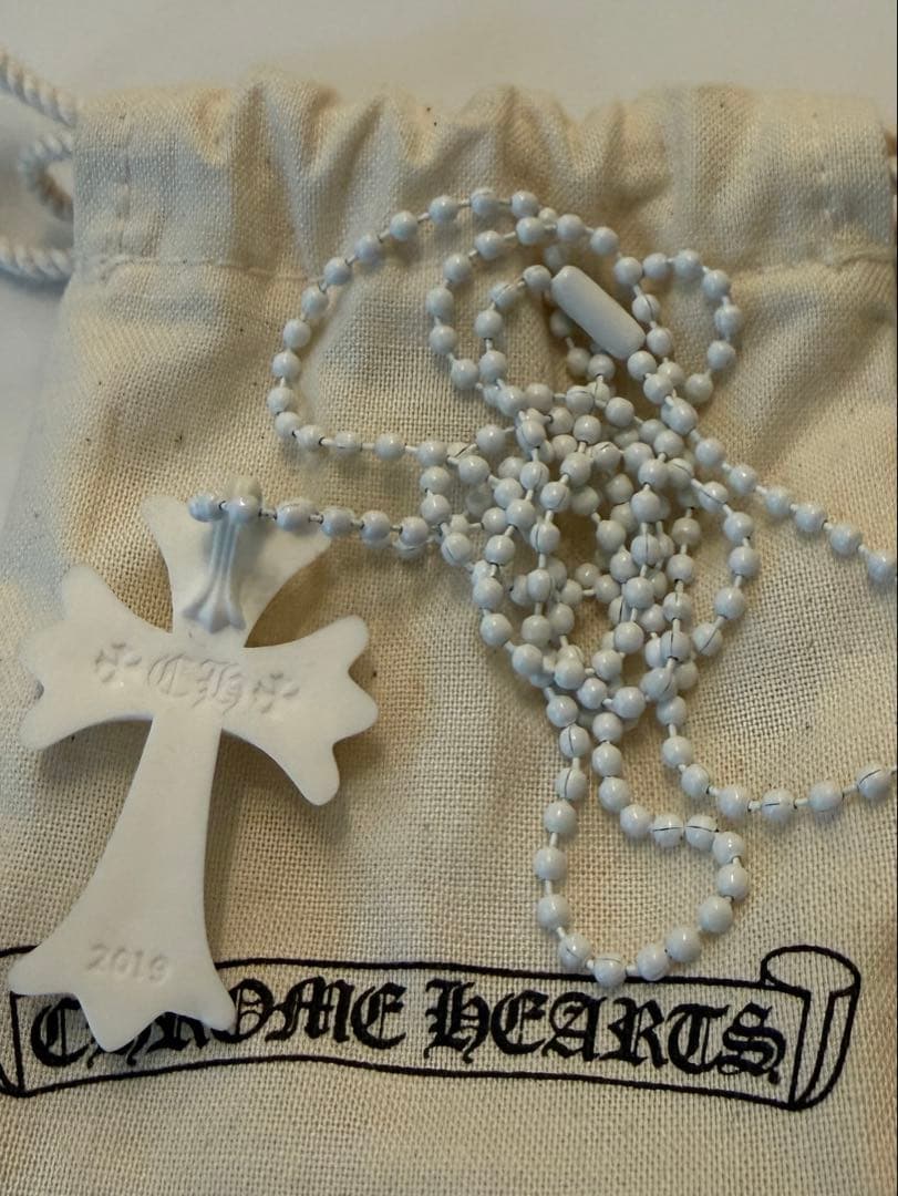 正規品 未使用 クロムハーツ　シリコン ラバーネックレス 限定品 白