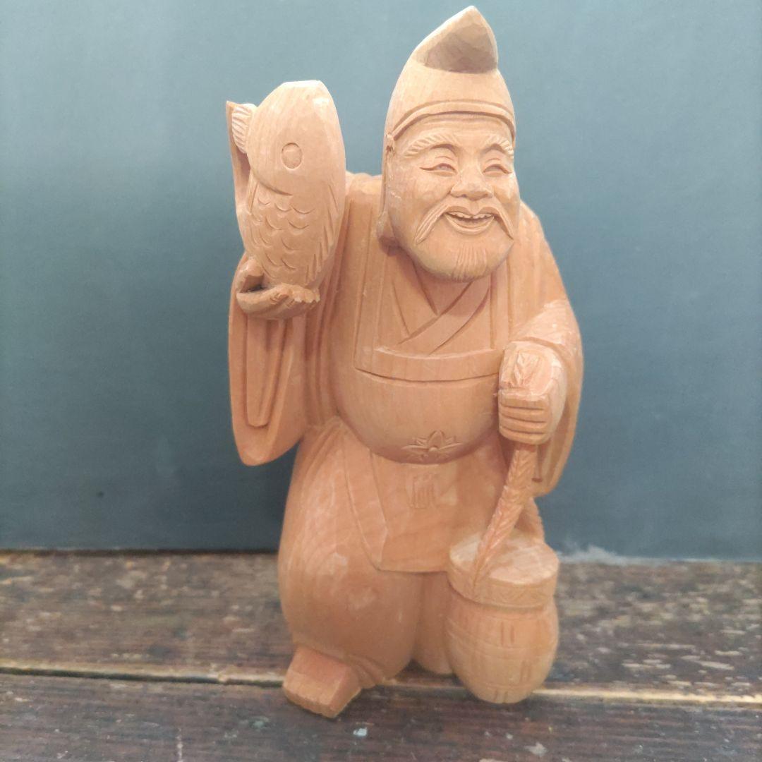七福神木彫り　手掘り