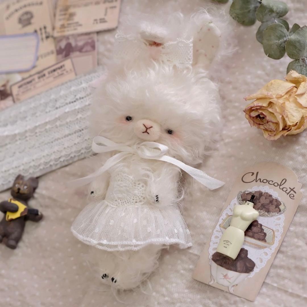 マシュマロ白兎 アーティストベア 海外作家様 ハンドメイド ぬいぐるみ バニー