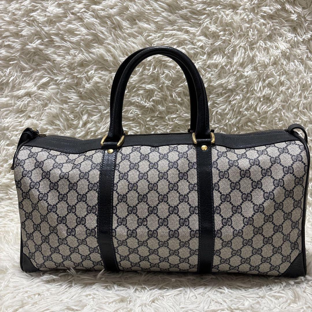 GUCCI オールドグッチ GG PVC ボストンバッグ 大容量