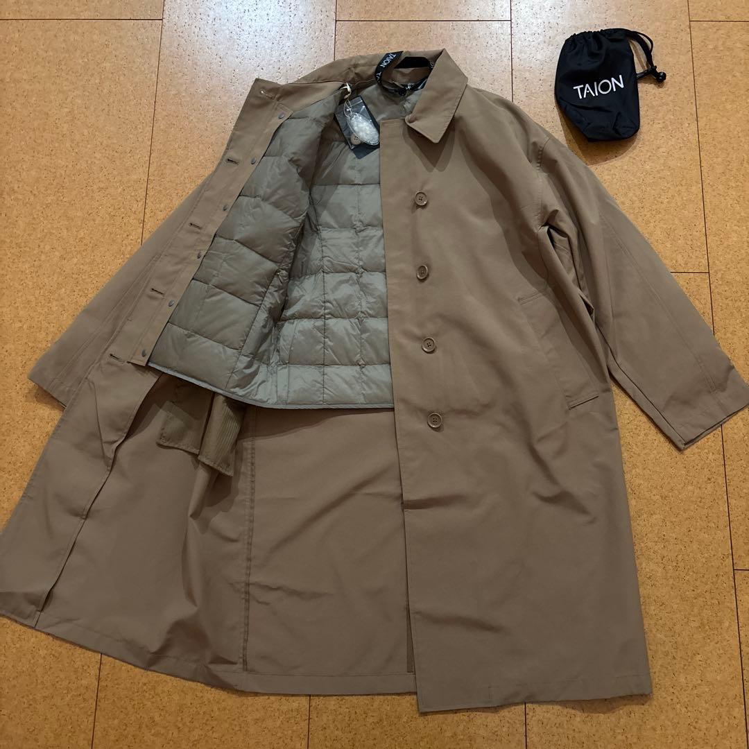 新品 タグ付　タイオン バルカラーコート ダウンジャケットSET ベージュ　S