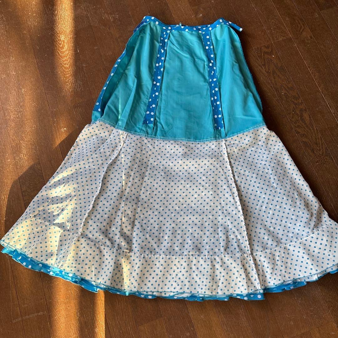 水色フラメンコツーピース