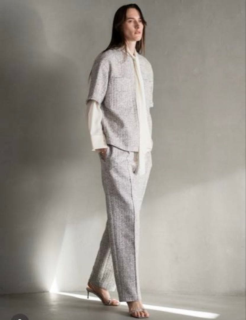 【25SS/新品/56,000円】ebureツイードトップス38