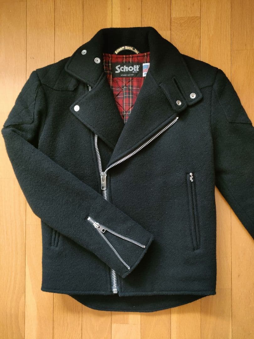 Schott × flaph フェルト ライダースジャケット 36