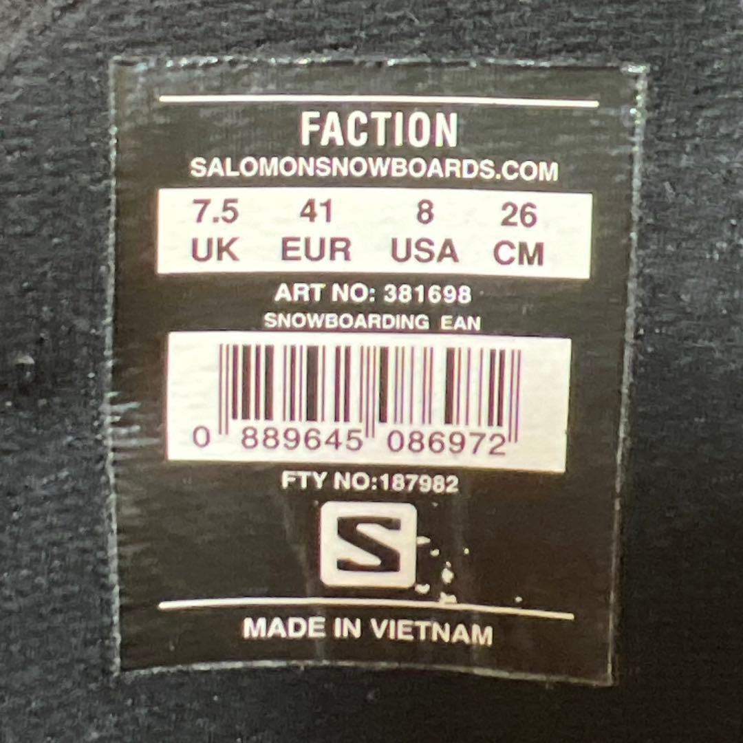 【即日発送】SALOMON スノボブーツFACTION ファクション26.0cm