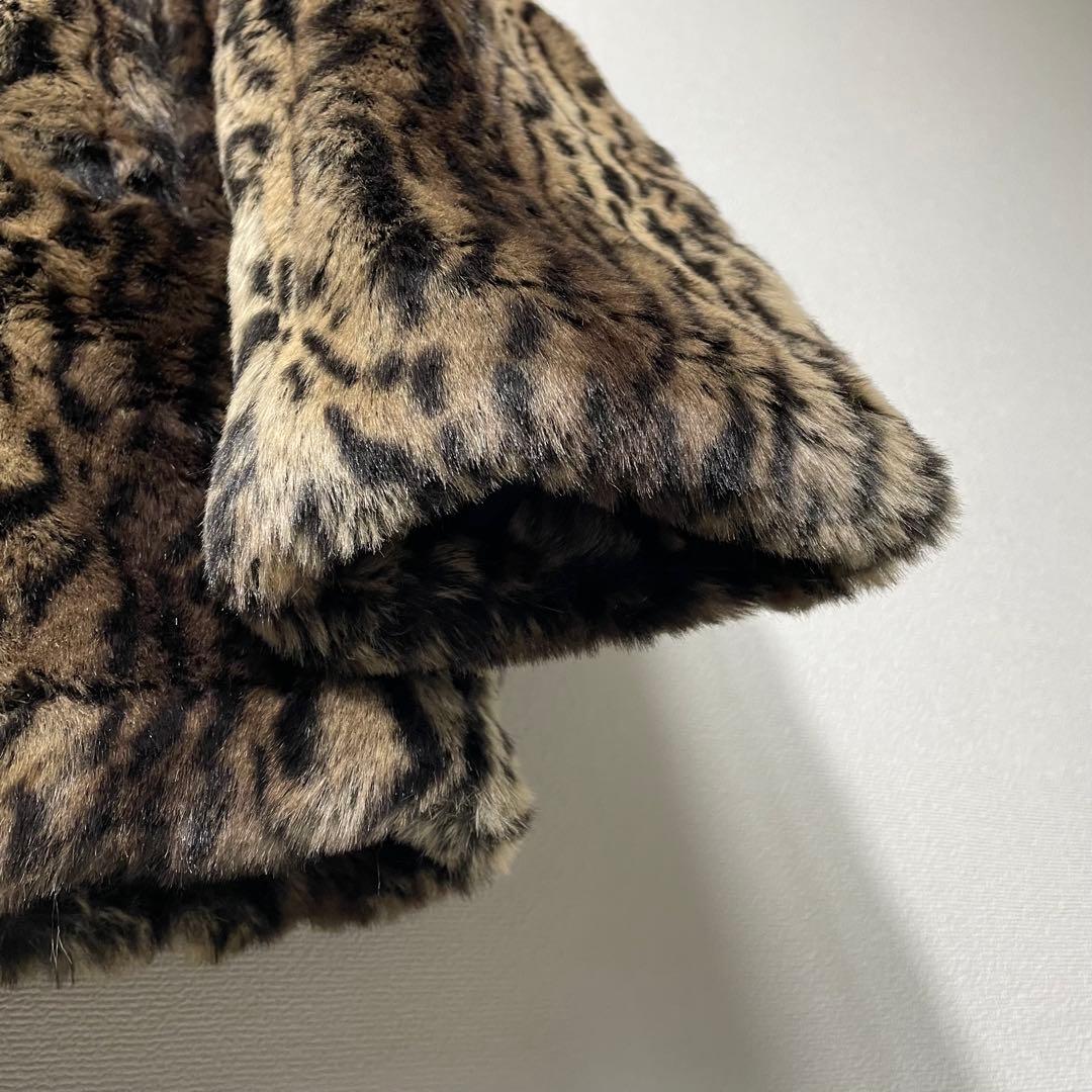 レア Schott ×moussy ファージャケット Pコート レオパード柄