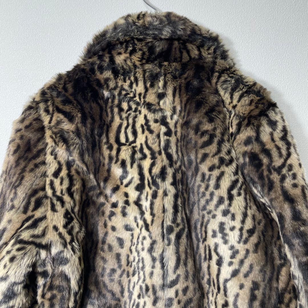 レア Schott ×moussy ファージャケット Pコート レオパード柄