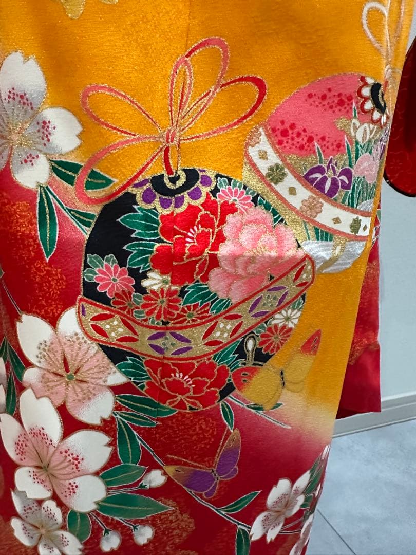 正絹　日本製　7歳　七五三　着物　フルセット