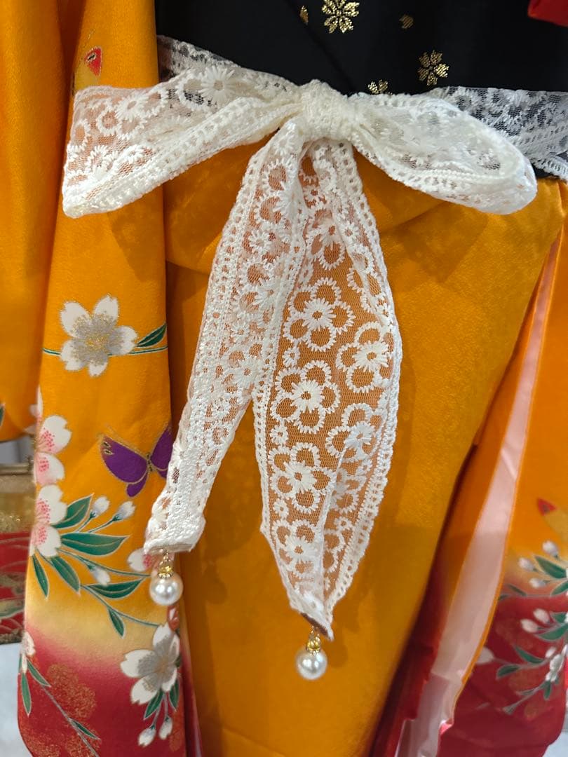 正絹　日本製　7歳　七五三　着物　フルセット