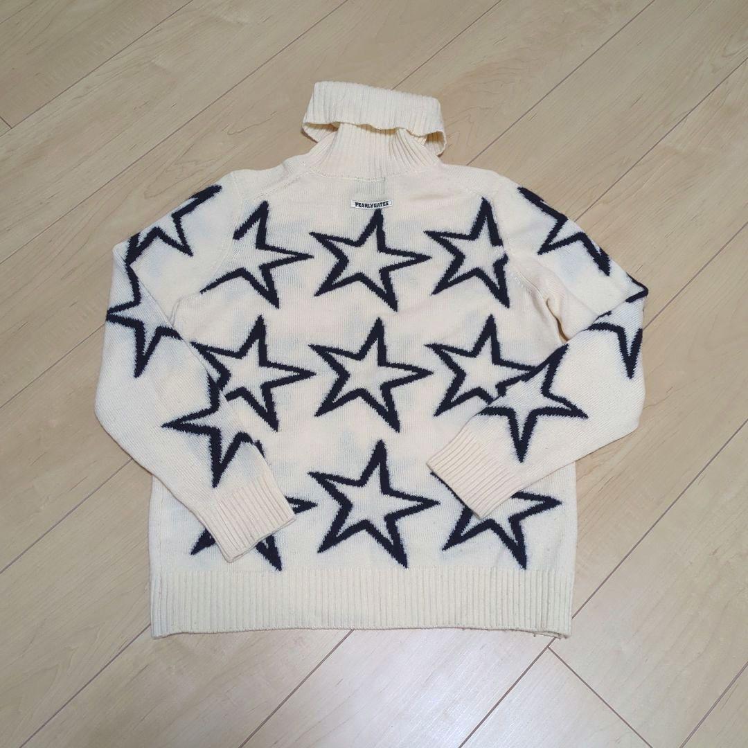 ★美品★PEARLY GATES　タートルネック　星柄　サイズ　1