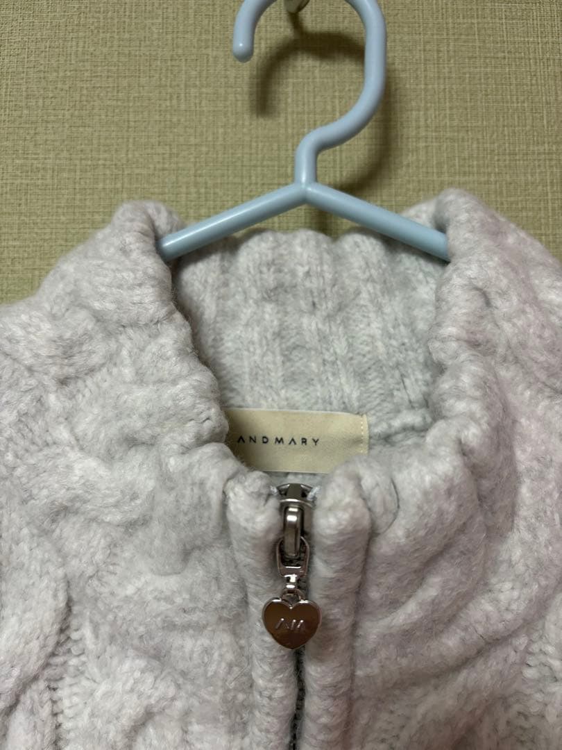 トップス Heart loose knit gray