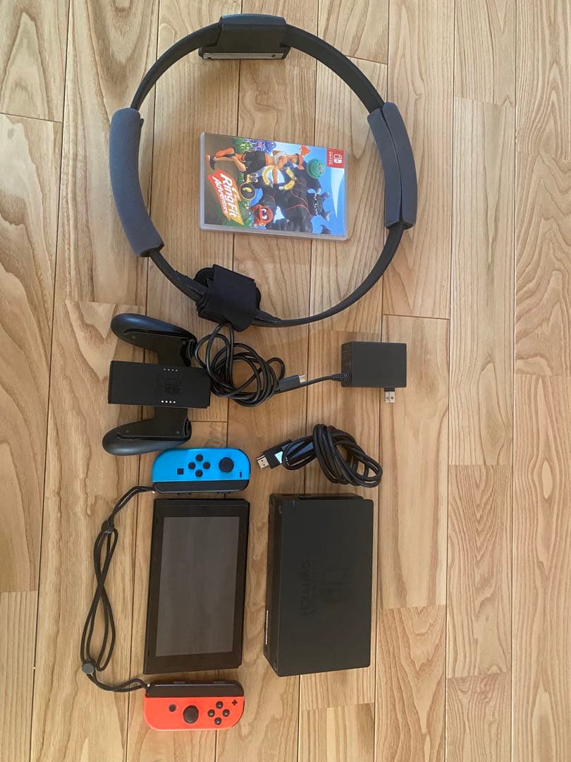 ニンテンドースイッチ本体一式+リングフィットアドベンチャーセット、マイクロSD付
