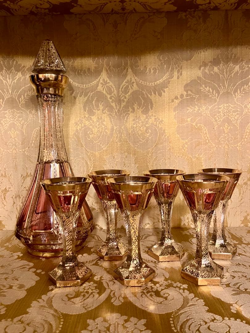 ベネチアングラス　グラスとピッチャーのセット