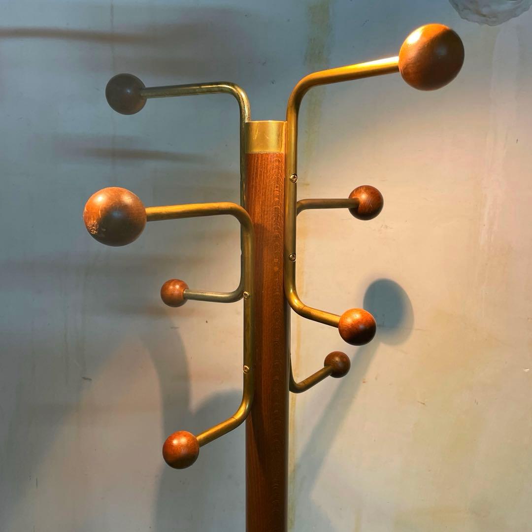 サファイア　木製　カリモク　コートハンガー　ポールハンガー　帽子ラック