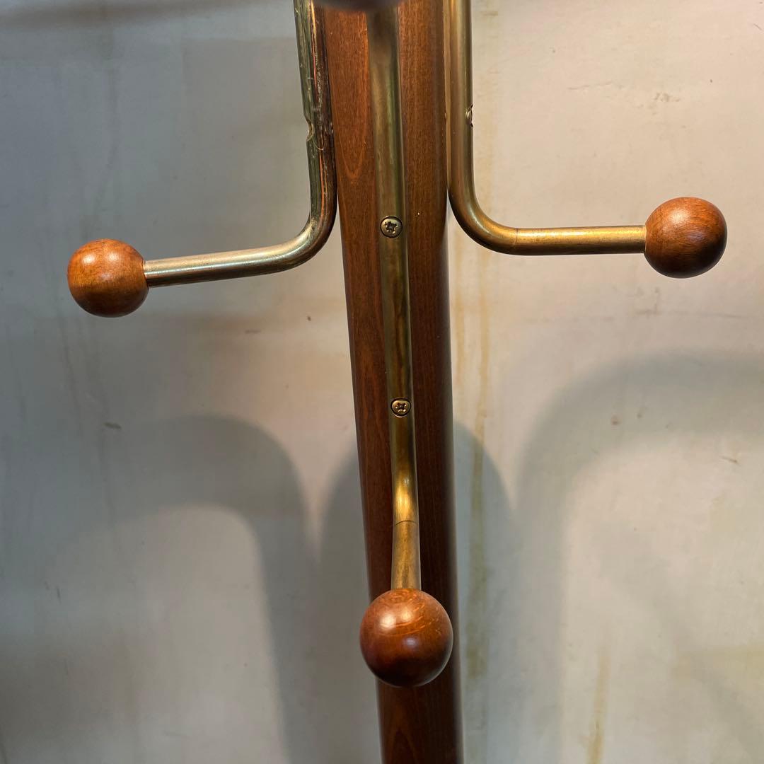 サファイア　木製　カリモク　コートハンガー　ポールハンガー　帽子ラック