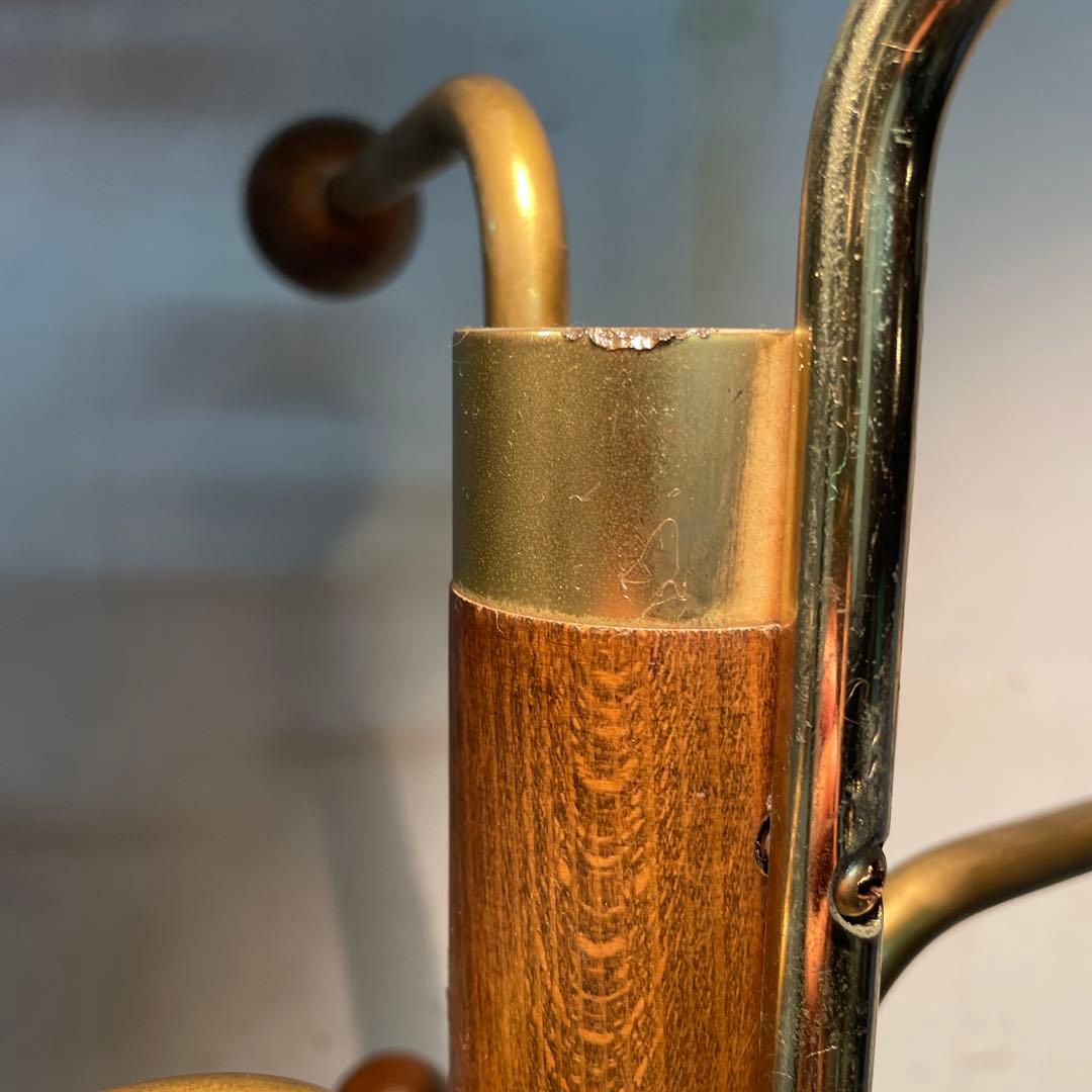 サファイア　木製　カリモク　コートハンガー　ポールハンガー　帽子ラック