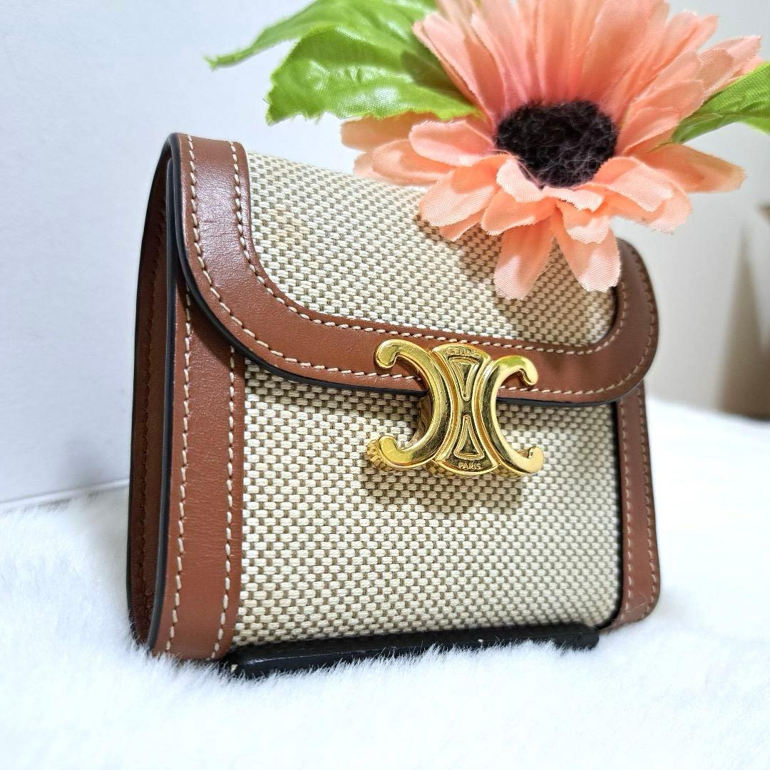 ✨極美品　正規品✨セリーヌ　三つ折り　キャンバス　スモールトリフォールド